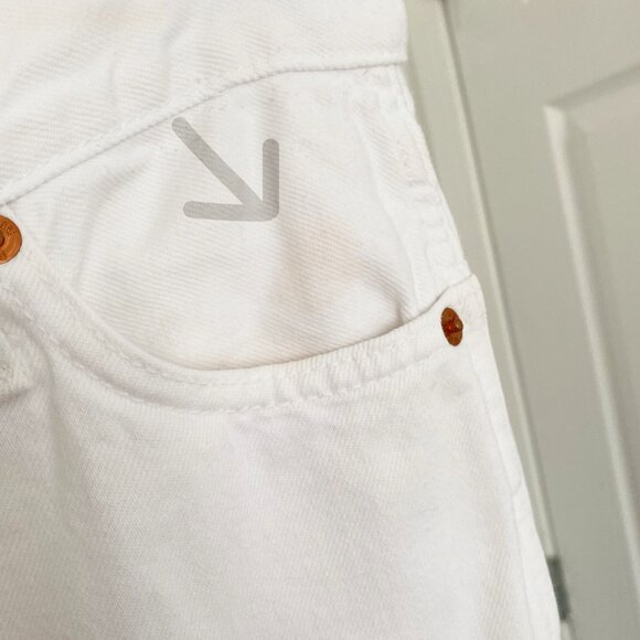 ** AS IS ** Re/Done 90's High Rise Jean in White, size 28 - Picture 6 of 15